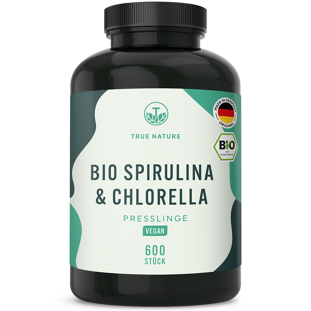 Bio Spirulina und Chlorella Vitamine & Nahrungsergänzungsmittel True Nature 50 Tage