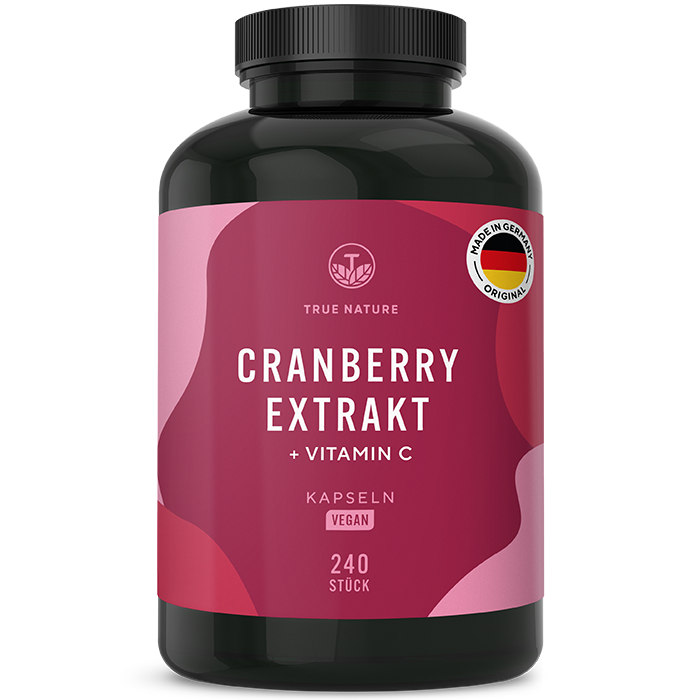 Cranberry Extrakt Kapseln Vitamine & Nahrungsergänzungsmittel True Nature 4 Monate