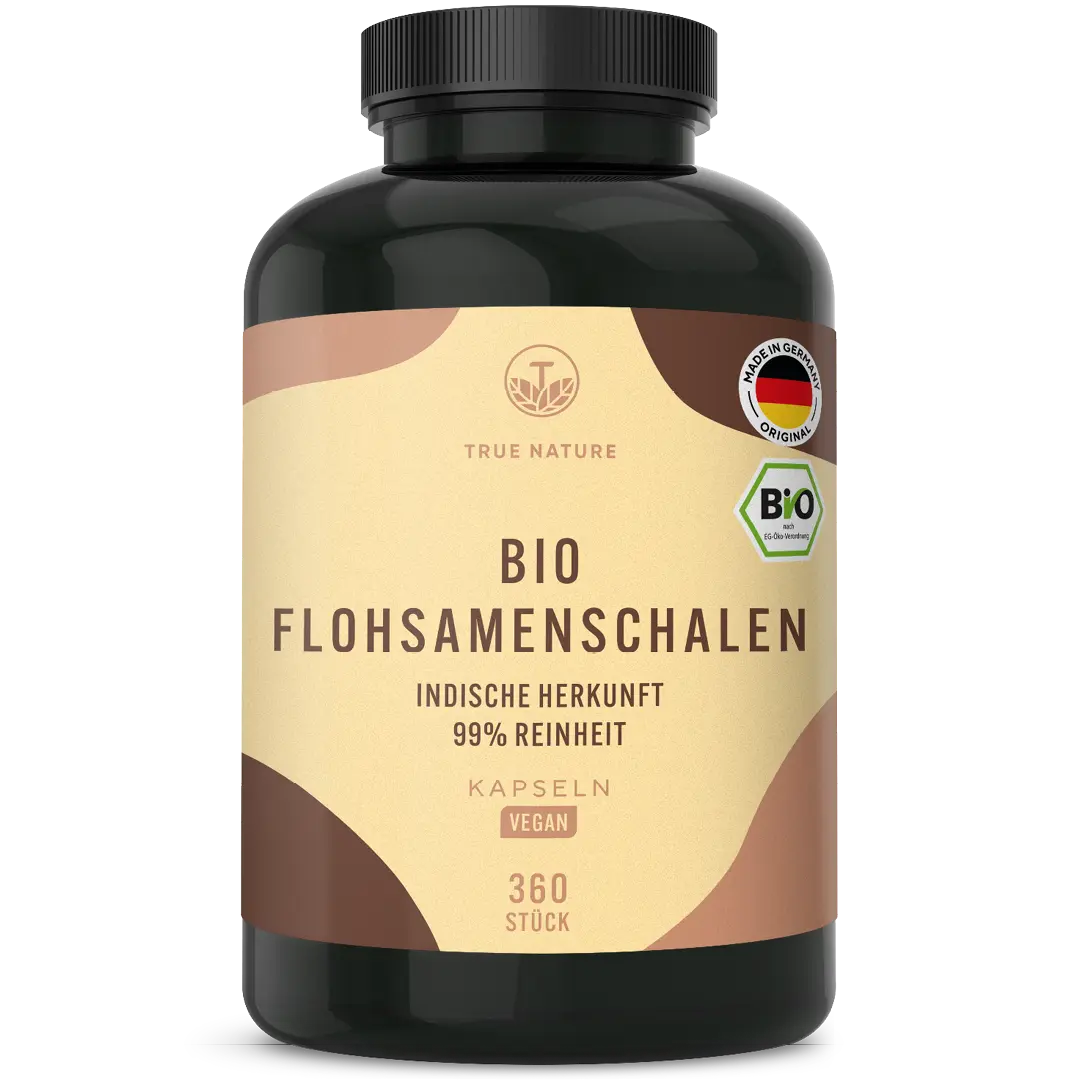 Flohsamenschalen Bio Kapseln Vitamine & Nahrungsergänzungsmittel True Nature 2 Monate