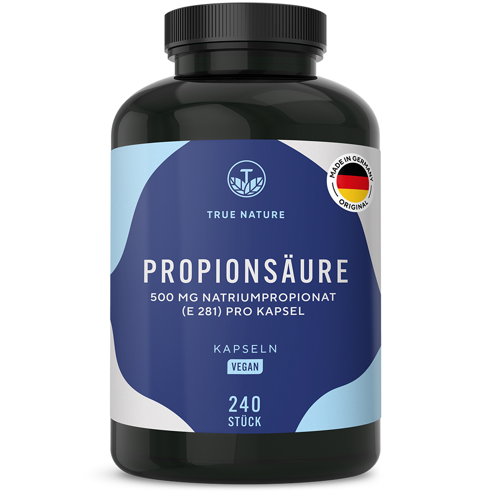 Propionsäure (Natriumpropionat) Kapseln True Nature 8 Monate