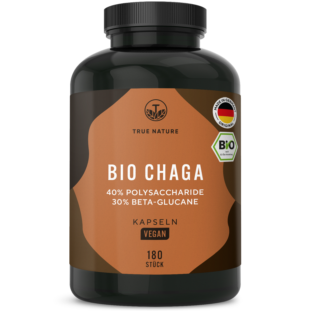 Bio Chaga Pilz Extrakt Vitamine & Nahrungsergänzungsmittel True Nature 3 Monate