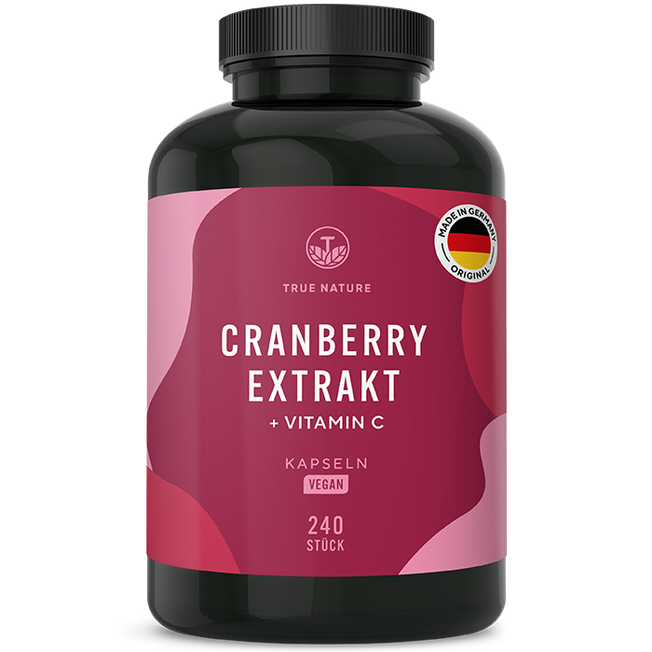 Cranberry Extrakt Kapseln Vitamine & Nahrungsergänzungsmittel True Nature 4 Monate