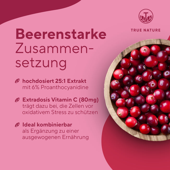 Cranberry Extrakt Kapseln Vitamine & Nahrungsergänzungsmittel True Nature   