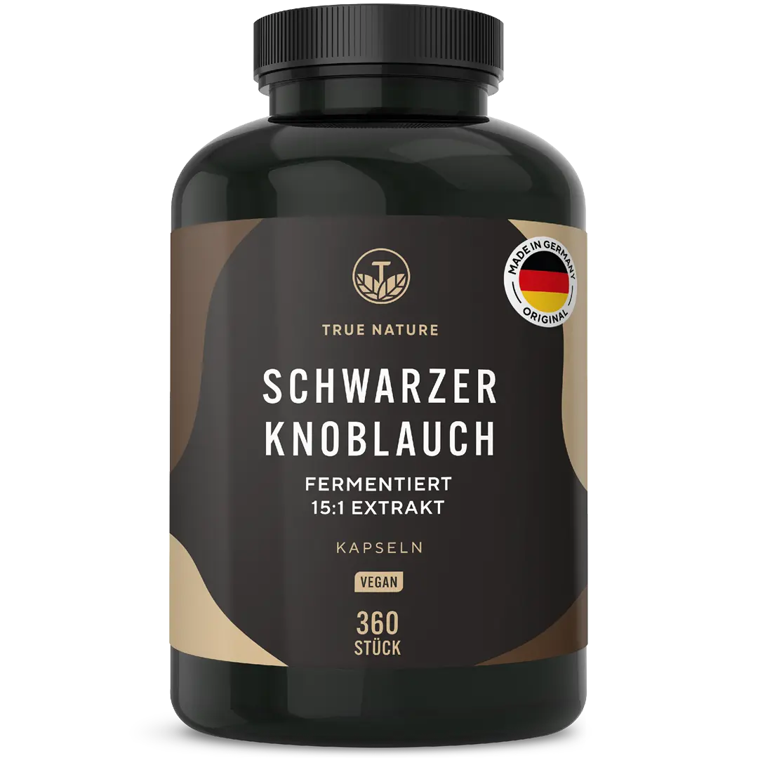Schwarzer Knoblauch Extrakt Kapseln Vitamine & Nahrungsergänzungsmittel True Nature 6 Monate