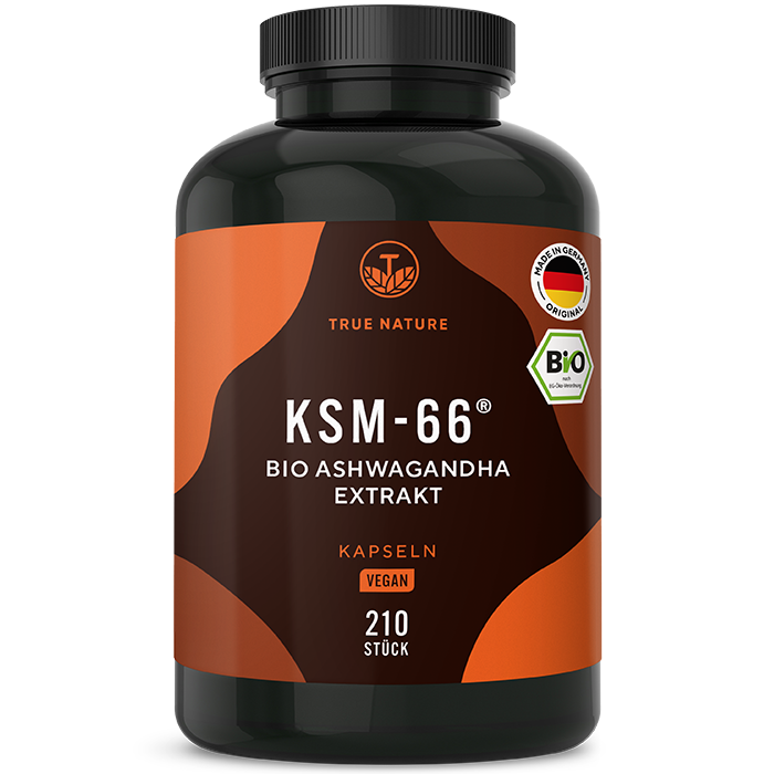 Bio Ashwagandha KSM 66 Extrakt Kapseln Gesundheit > Vitamine & Nahrungsergänzungsmittel > Körper & Balance > Pflanzliche Nahrungsergänzungsmittel > Ashwagandha Extrakte > Bio Ashwagandha KSM-66 Kapseln True Nature 3.5 Monate