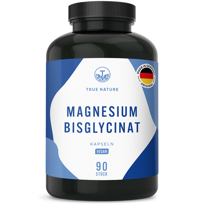Magnesium Bisglycinat - Starter Gesundheit & Schönheit > Vitamine & Nahrungsergänzungsmittel > Sport & Gelenke > Elektrolyte & Mineralstoffe > Magnesium Nahrungsergänzungsmittel > Magnesium Bisglycinat Kapseln True Nature 1 Monat