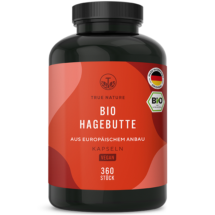 Bio Hagebutten hochdosierte Kapseln Vitamine & Nahrungsergänzungsmittel True Nature 2 Monate