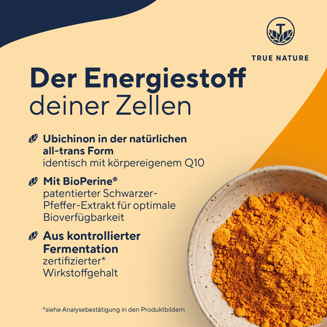 Coenzym Q10 Kapseln Gesundheit & Schönheit > Vitamine & Nahrungsergänzungsmittel > Beauty & Anti-Aging > Zellschutz & Coenzyme > Coenzym Q10 Nahrungsergänzungsmittel > Coenzym Q10 Ubichinon Kapseln True Nature