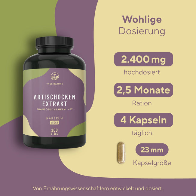 Artischocken Extrakt Kapseln Vitamine & Nahrungsergänzungsmittel True Nature