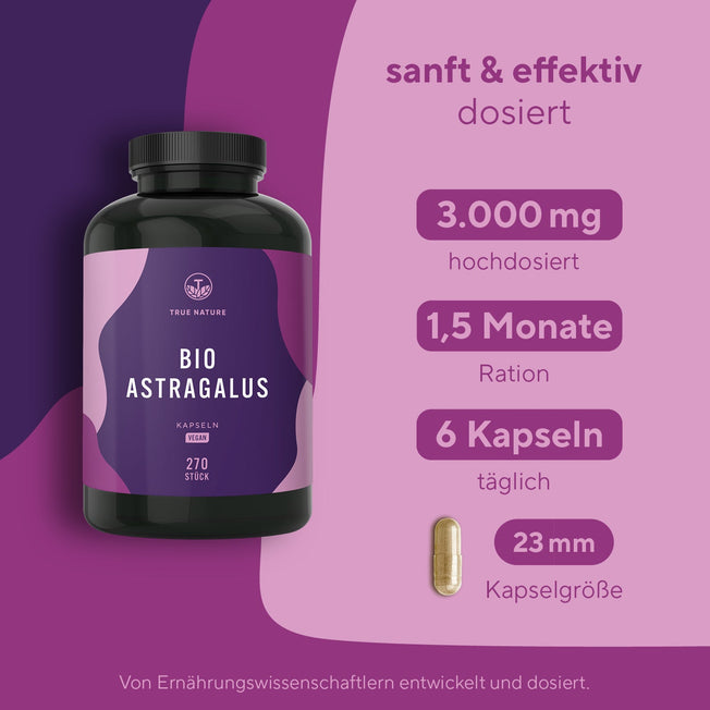 Bio Astragalus Kapseln Vitamine & Nahrungsergänzungsmittel True Nature