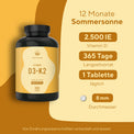 Vitamin D3 + K2 Tabletten Gesundheit > Vitamine & Nahrungsergänzungsmittel > Vitalität & Immunsystem > Vitamine > Vitamin D Nahrungsergänzungsmittel > Vitamin D3 + K2 Tabletten True Nature