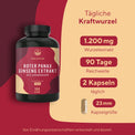 Roter Panax Ginseng Extrakt Kapseln Vitamine & Nahrungsergänzungsmittel True Nature